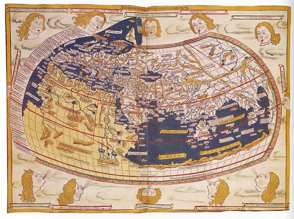 The first woodcut world map