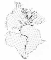 Computer reconstruction of the fit of the continents